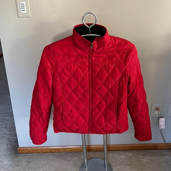 Weatherproof Jackets & Blazers - Ladies Weatherproof Red Reversible Quilted Winter Jacket, Size Large